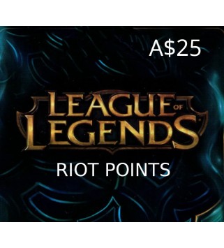 League of Legends 25 AUD Prepaid RP Card OCE Key 